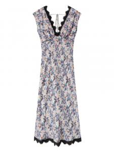 La DoubleJ платье миди Luna с V-образным вырезом и цветочным принтом, розовый