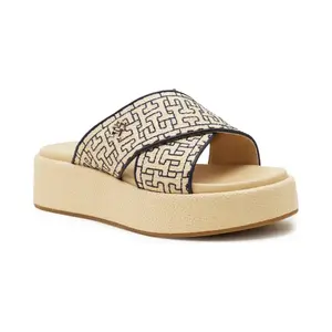 Моно-Тапочки Th из рафии Tommy Hilfiger, бежевый