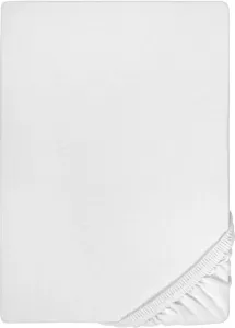 Простыня Biberna "Сами", высококачественный трикотажный эластан, подходит для топперов 90-100х190-220 см, 1 шт., белый