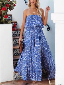 Длинное платье Milan Kiss, цвет blau/weiß