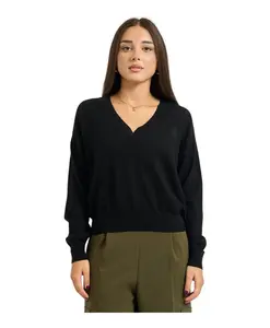 Пуловер с V-образным вырезом Relish, черный