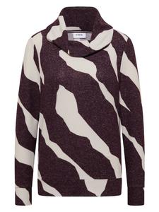 Рубашка с длинными рукавами цвета баклажаново-красный меланж Cecil