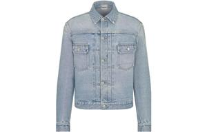 Джинсовая куртка мужская светло-синяя Dior, светло-голубой