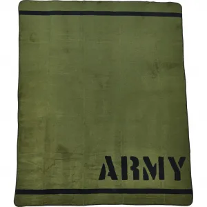 Плед Арми Плед с отделочной декоративной строчкой, уютный плед Done., зеленый