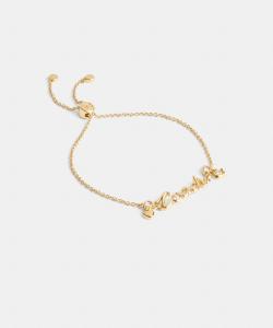 Официальный браслет Coach Script Heart Slider