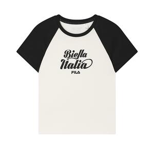 FILA Футболка с рукавом реглан женская Cloud White