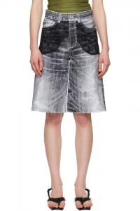 Джинсовые шорты с кружевными вставками Andersson Bell, белый