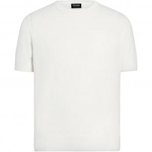 Футболка с круглым вырезом из хлопка Ermenegildo Zegna, белая