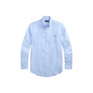 Длинная рубашка Sport V1 из льна с кусковой окраской Polo Ralph Lauren, синий