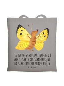 Mr. & Mrs. Panda Сумка-шоппер с изображением бабочки и серы, светло-серого цвета