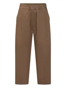 Плиссированные брюки с эластичным поясом A Paper Kid, коричневый