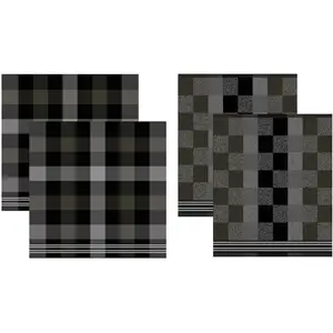 Полотенце для посуды Feller Ddddd, серый/черный