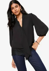 Блузка прямого кроя с рукавами 3/4 Friends Like These, Black
