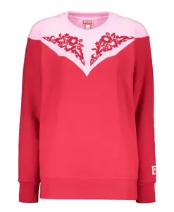 Хлопковая толстовка с круглым вырезом Kenzo, красный