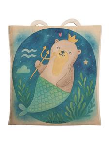 Mr. & Mrs. Panda Дизайн сумки через плечо с изображением Водолея, выполненной в белом цвете