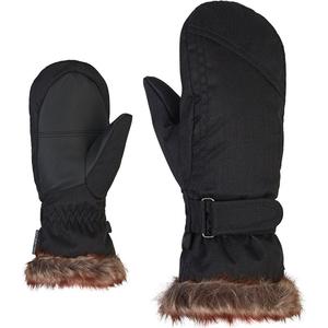 Перчатки светодиодные варежки для девочек юниорские Ziener, черный