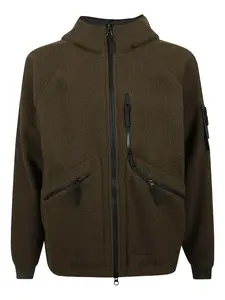 Куртка с капюшоном на молнии Stone Island, зеленый