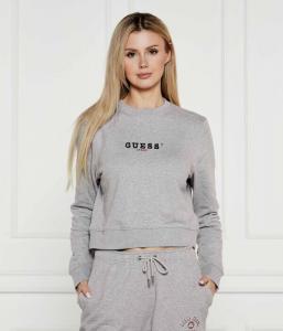 Свитшот женский Guess Jeans хлопковый укороченный, серый