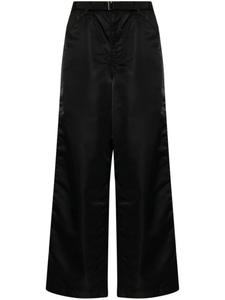 Sacai брюки широкого кроя с поясом, черный