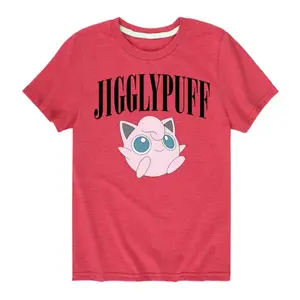 Футболка с рисунком покемона Jigglypuff в пастельных тонах для мальчиков 8-20 лет Licensed Character, красный