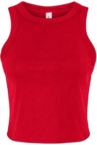 Женская майка-гонщица BELLA + CANVAS Micro Rib, цвет solid red blend