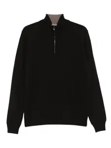Свитер с высоким воротником на молнии Corneliani, черный