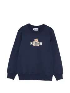 Свитшот с графическим изображением Тедди Moschino Kids, синий