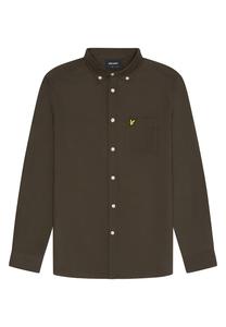 Рубашка на пуговицах классического кроя Lyle & Scott, оливковый