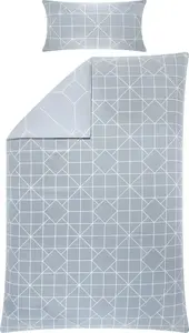 Двустороннее постельное белье серое 1x 155x220 см + 1x 40x80 см Erwin Müller