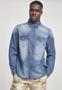 Рубашка Herren Riley Denim Shirt Brandit, синий