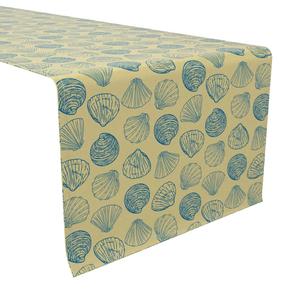 Настольная дорожка, 100 % хлопок, 16x72 дюйма, пляжные ракушки