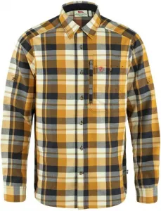 Fjällräven Мужская фланелевая рубашка с длинным рукавом Fjallraven Fjallglim Relaxed Shirt, Buckwheat Brown/Dark Navy