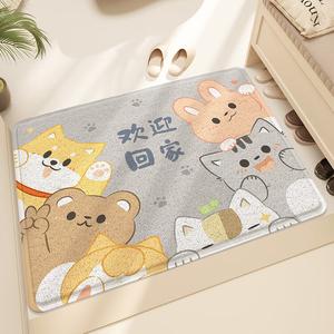 Dajiang Ковер 120х180 см для прихожей, устойчивый к грязи и износу, с мультяшным дизайном, для дома