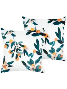 Декоративная подушка Beliani 2er Set Deko KNAUTIA, цвет weiß/grün/gelb