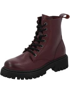 Ботинки на шнуровке бордового цвета Dr. Bordeaux/Stitch Black palado