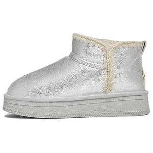 Бархатные сапоги, короткие зимние сапоги, женские TATA, Silver (Faux Wool Lining)