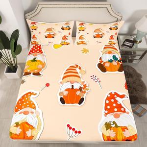 Erosebridal Детский комплект постельного белья с мультяшными гномами, тыквами и бабочками, осенний декор, Multi 36