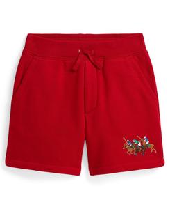 Детские флисовые шорты Triple-Pony для мальчиков 2-7 лет Polo Ralph Lauren, Red