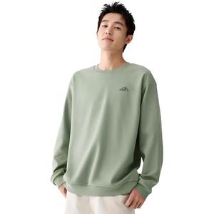 361° Свитшот мужской Oil Green с круглым вырезом утолщенный