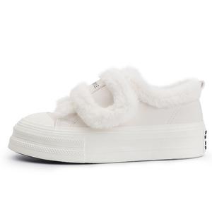 Sen Thermal утепленные увеличивающие рост устойчивые к истиранию нескользящие низкие кроссовки повседневные женские JIONGSEN, бежевый