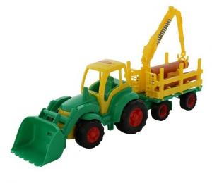 Мастер-трактор с ковшом и прицепом Polesie