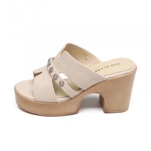 Женские тапочки-слайды из полиуретана с защитой от запаха ZHR, Beige