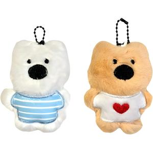 Трио плюшевых кукол West Highland в виде подвески высотой 8 см ROUERXIONG, белый