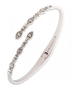 Браслеты-манжеты из стеклянных кристаллов (также в золотистом и розово-золотистом исполнении) Givenchy, Silver