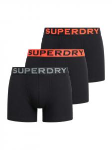 Superdry Комплект из 3 боксерских трусов, черно-оранжевого цвета