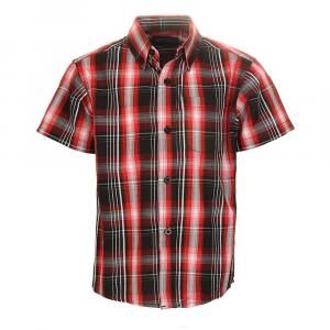 Gioberti Детская повседневная рубашка в клетку с короткими рукавами и пуговицами, цвет Red Black White