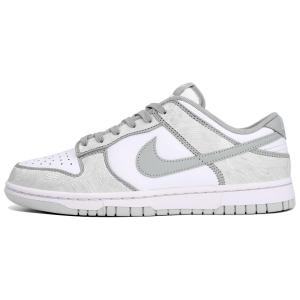 Кроссовки Nike Dunk Skateboarding Shoes Men Low-top White/Silver, серый