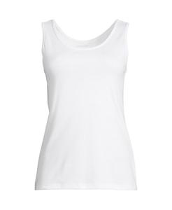 Женская хлопковая майка на бретелях Lands' End, белый