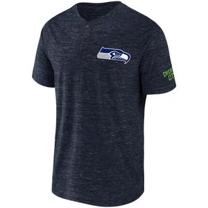 Мужская футболка из коллекции NFL x Darius Rucker от Fanatics College Navy Seattle Seahawks Slub Henley T-Shirt