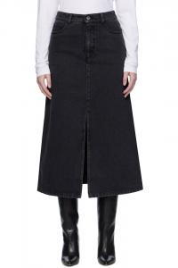 A.P.C. Черная джинсовая юбка миди из Джорджии